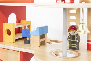 Viga Toys® Houten Brandweerkazerne Speelset